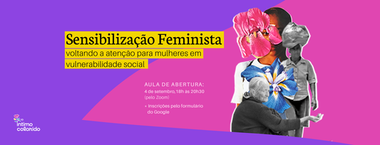 arte colorida de divulgação do curso íntimo colorido